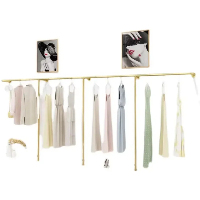 Kids Cloth Racks Wall Mounted Golden Bedroom Corner Hanging Space Saving Large Iron Clothes Hanger Sapateira Room Furniture