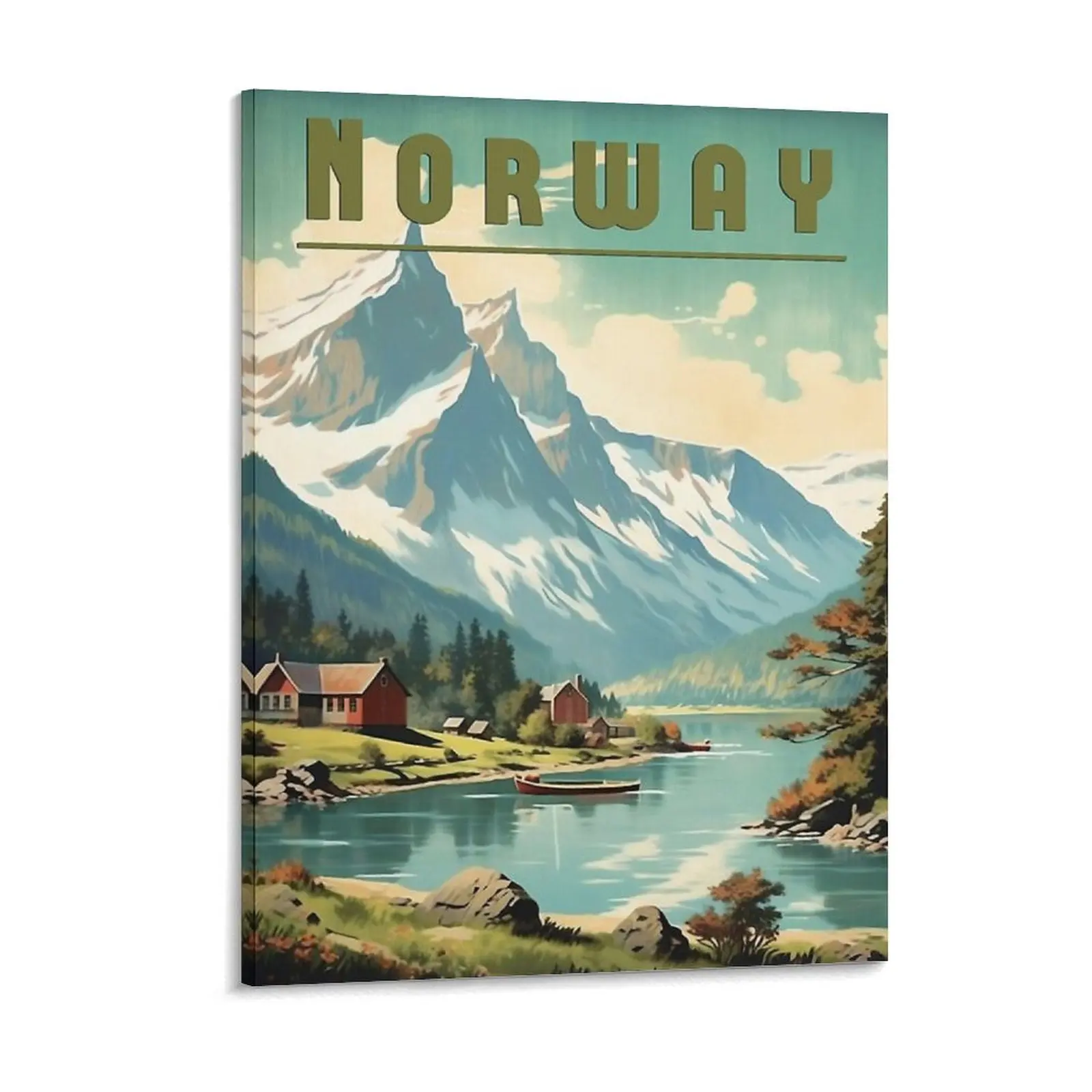 

Vintage Norway Travel Poster Fascinating Design Of The Scandinavian Country Canvas Painting Print Cinema Framed Wall Painting