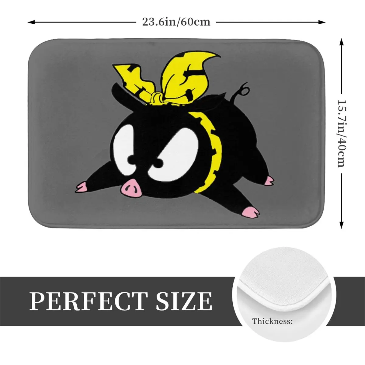 HQ Pig Ranma 12 P-Chan Peechan Non-slip Doormat Floor Mat Durable Carpet Rug for Kitchen Entrance Home Balcony Footpad Mats