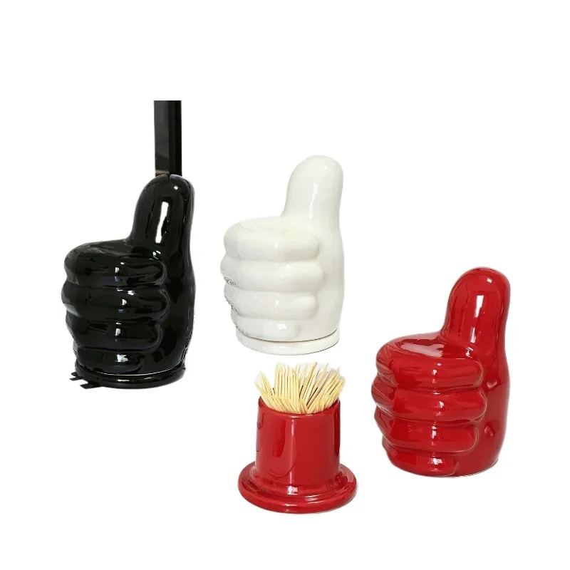 

Creative new thumb toothpick box living room kitchen decorations high value Internet celebrities