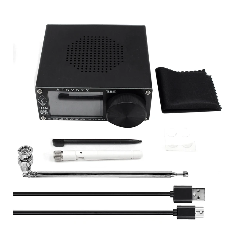 

ATS-25X2 FM RDS Full Band Radio Receiver Metal Housing Aluminum Alloy With Built-In 3.7V/2000MA Li-Battery Back Light