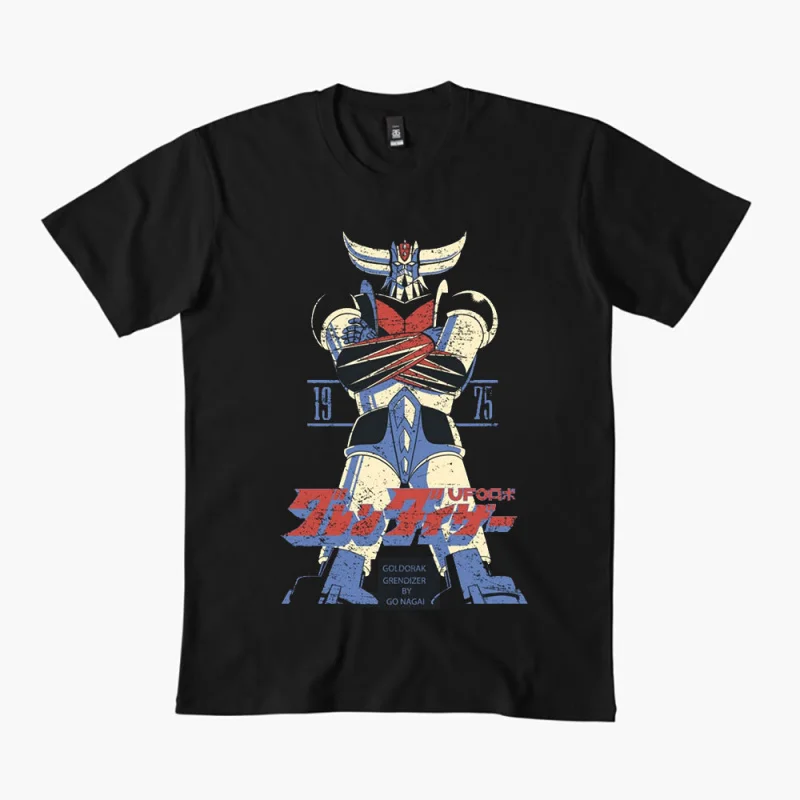 

80s Classic manga Mecha Graphic clothes 0405 Grendizer - GoldRake Retro Japanese Robot t shirt Short-sleeve All size tops S-6XL