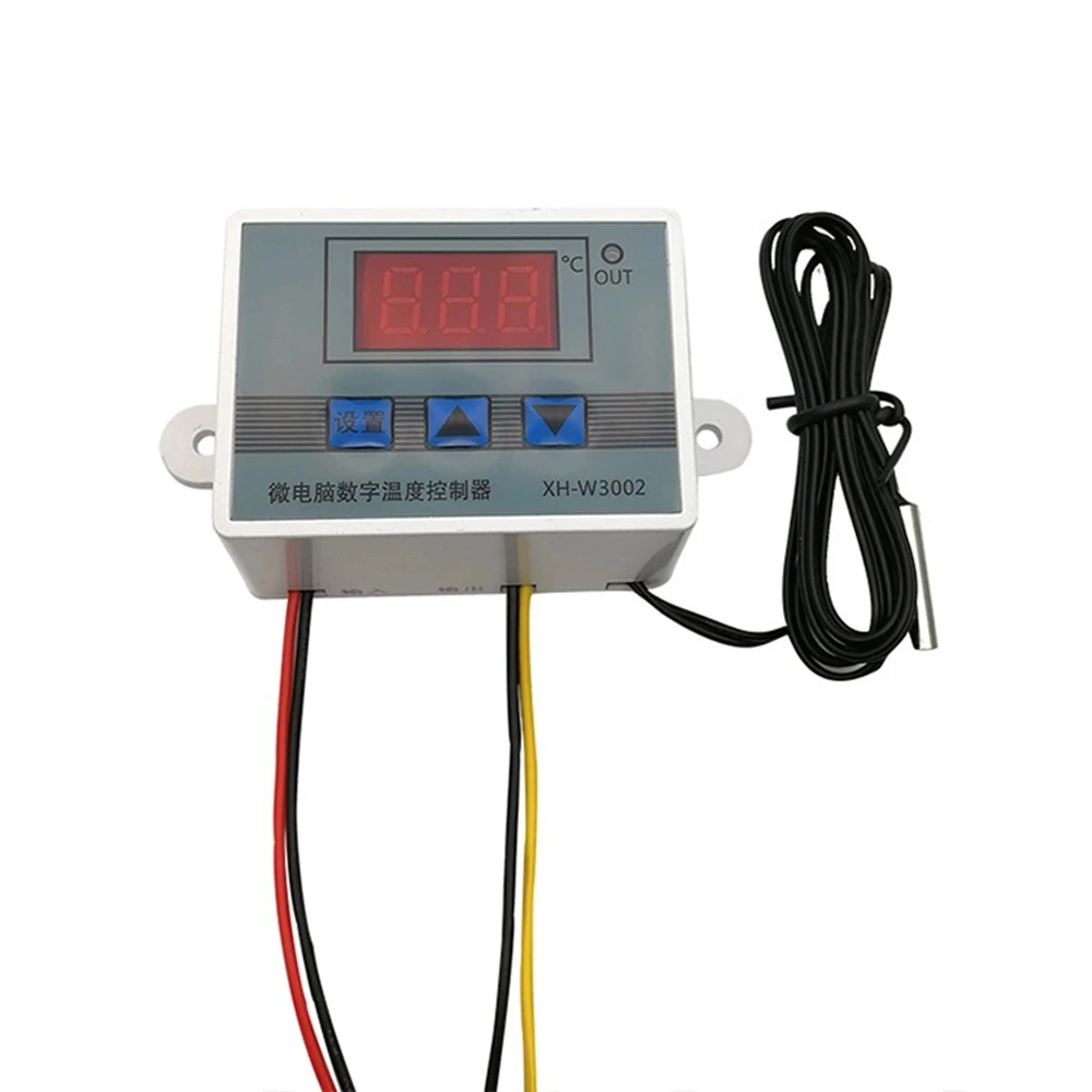 Controlador de temperatura digital LED W3002 12V 24V 110V-220V 10A Regulador de termostato XH-3002