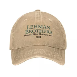 Lehman Brothers Risk Management Dept Baseball Cap For Unisex Men Hip Hop Dad Hats Quality Sunshade Outdoor Sun Baseball Caps