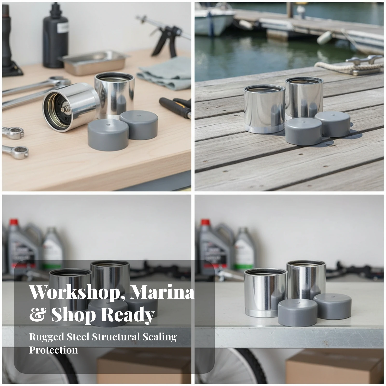 2 Pieces Bearing Protector with Rubber Cap Corrosion-Resistant Marine Bearing Protector Auto Part Galvanized Hardware Dustproof