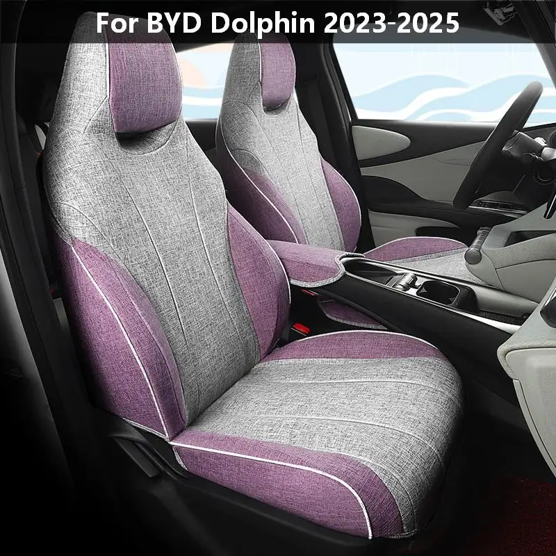 5‑Seat Full Wrap Car Seat Covers,Cloth Fabric for 2023‑2025 BYD Dolphin Custom‑Fit Auto Seat Protector Interior Accessories