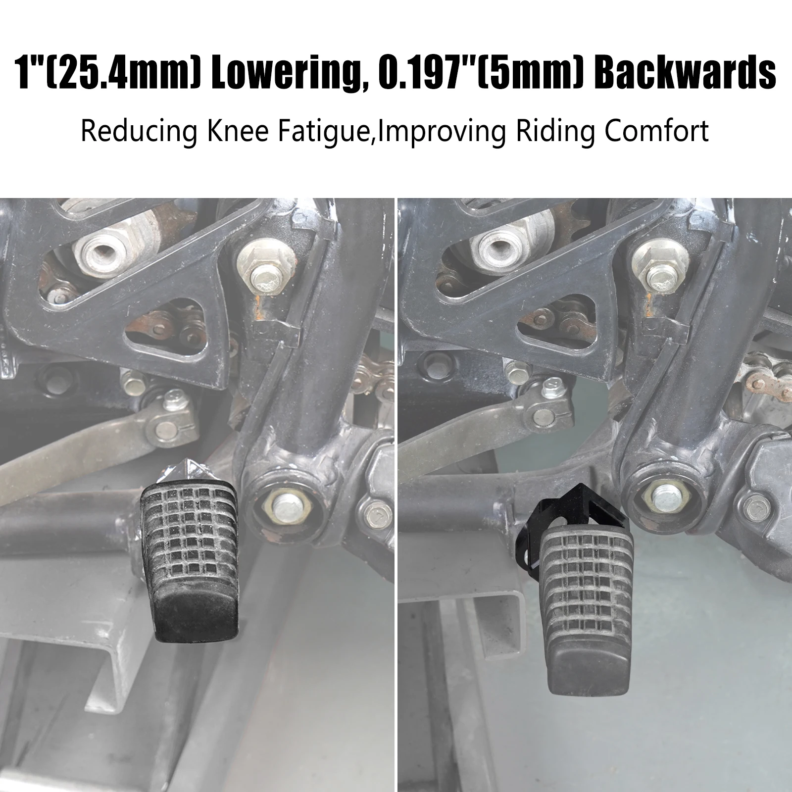 

NICECNC большие подножки мотоцикла для Kawasaki KLR 650 87-18/1 "подножки опускающие кронштейны для Kawasaki KLR650 87-24