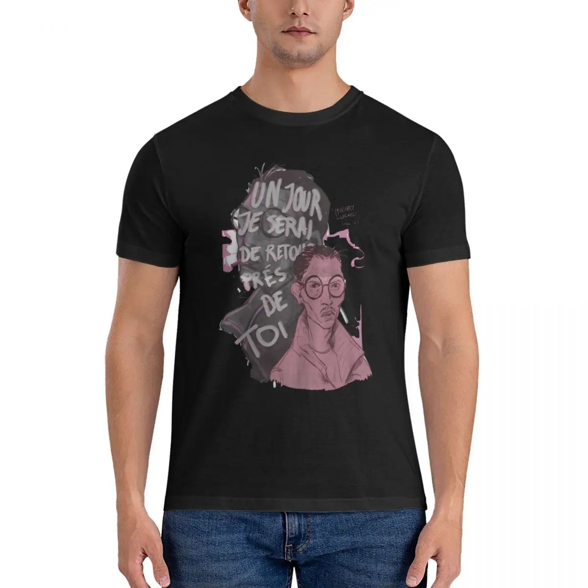 Крутая Мужская футболка из 100% хлопка, модная футболка с круглым вырезом, футболки Ким Kitsuragi, одежда с коротким рукавом 6XL