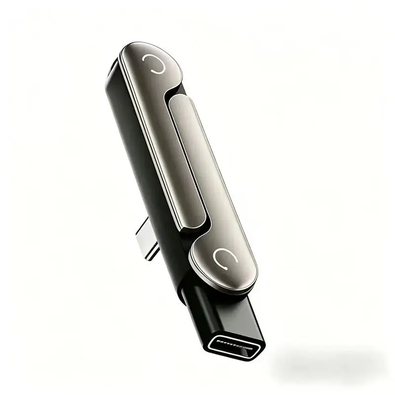 240W Fast Charging USB‑C Male to USB‑C Female OTG Converter Foldable Phone Holder Type‑C Charging Bracket Adapter