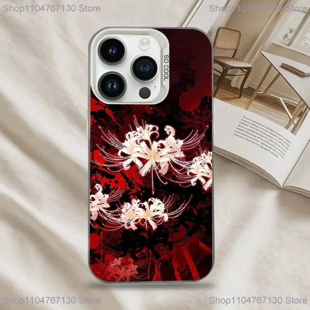 Funda de teléfono Red Spider Lily Flower of Hell para iPhone 17,16,15,14,13,12,11, Mini,Pro,SE,MAX, funda blanca mate a prueba de golpes