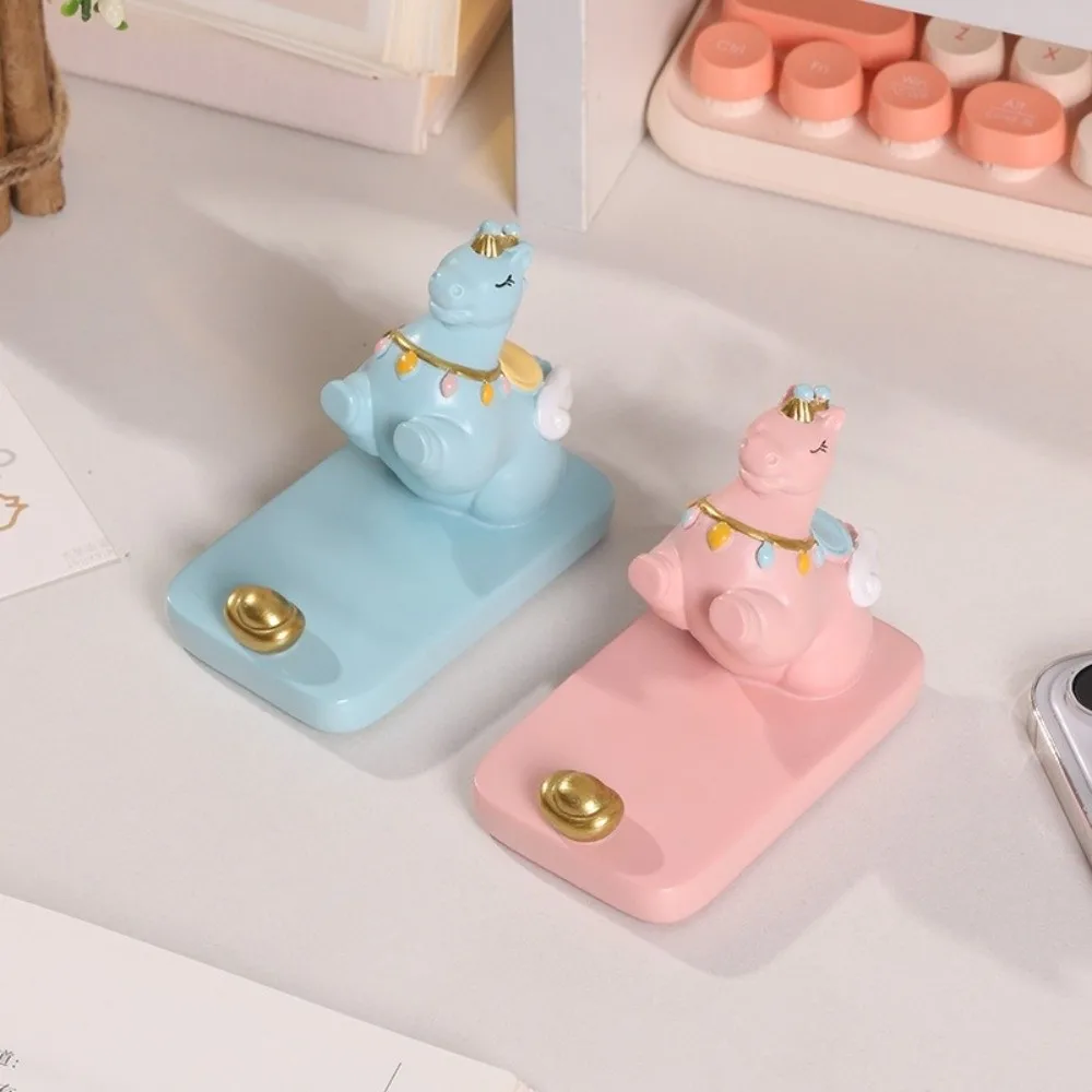 

Horse Mascot Zodiac Pony Phone Holder Resin Pony Shape Mobile Phone Stand Good Luck Small Ornament Cell Phone Bracket Desk Decor