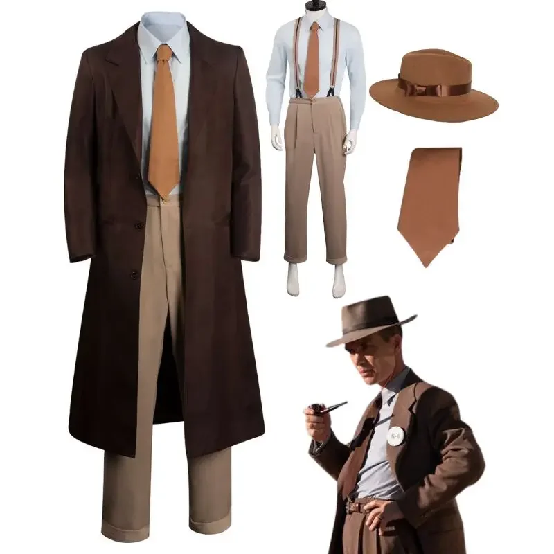 

J Robert OppenHeimer Cosplay Uniform 2023 Movie Physicist Adult Men Costume Fantasia Role Play Outfit Halloween Disguise Suit