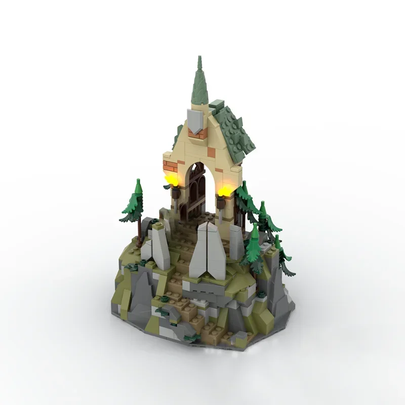 Blocs de Construction Moc modèle de film populaire, pont en bois de jardin, technologie de chalet, brique modulaire, bricolage, jouet de Construction, cadeau