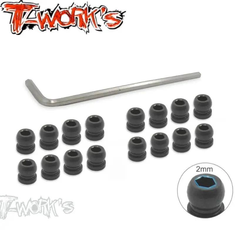

Original T works TE-156 7075-T6 Hard Coated Alum. 4.5mm Pivot Ball With 2mm Hex ( For Serpent Project 4X ) 16pcs. Rc part