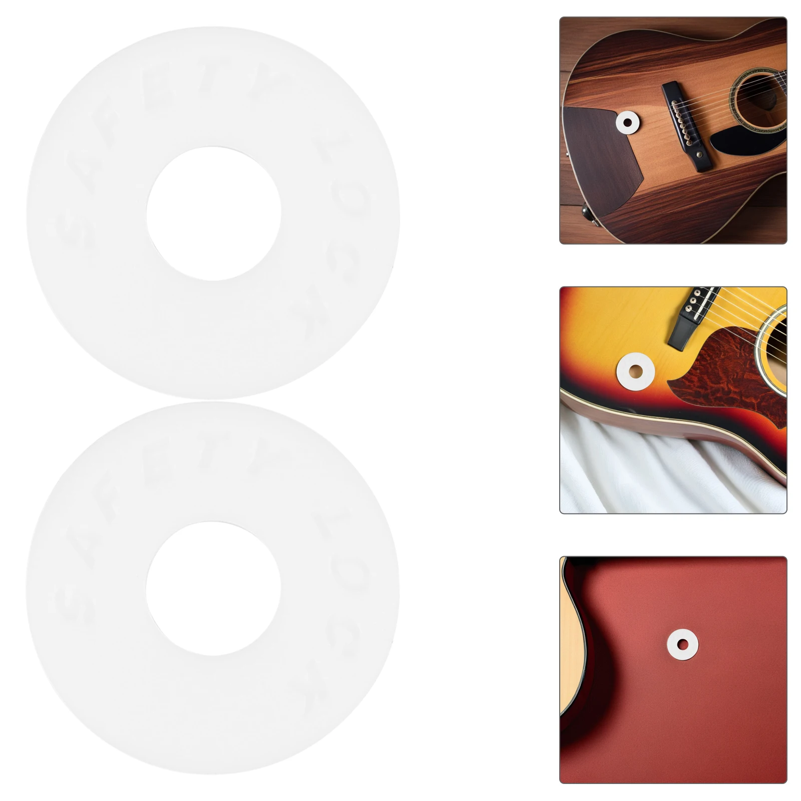 

20Pcs Guitar Strap Lock Washers Anti-Slip Blocks for Electric Acoustic Bass Guitar Accessories Strap Safety Pad