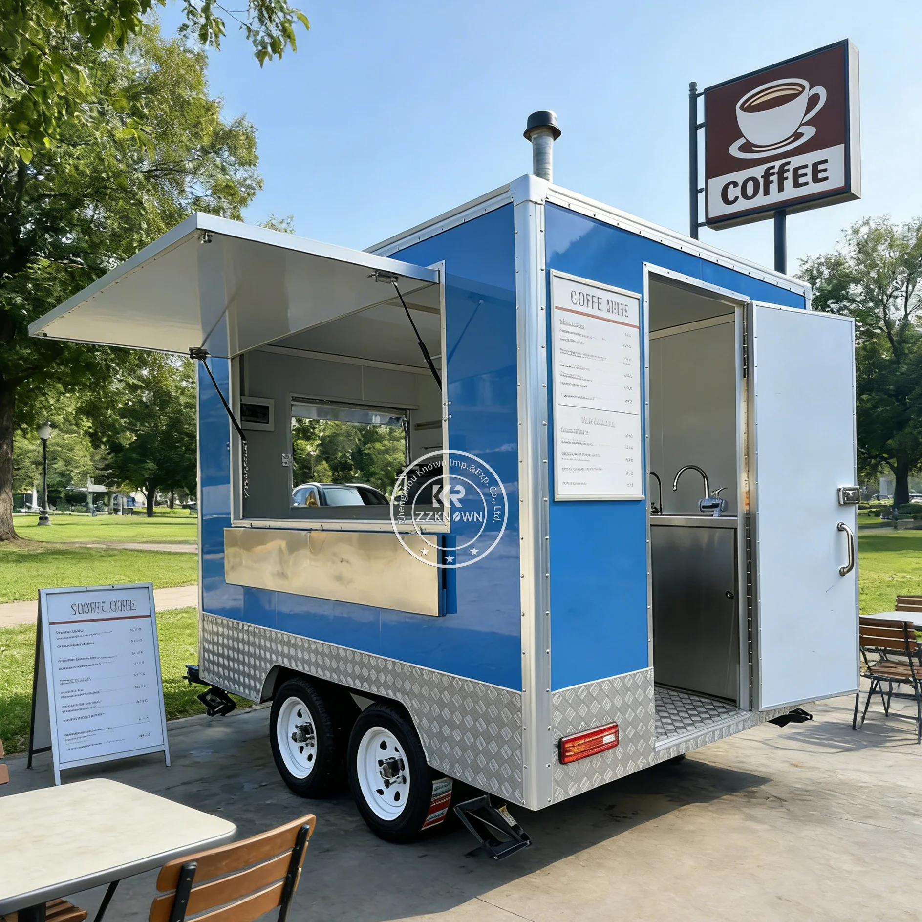 

Мобильный фургон для фастфуда: бургеры, закуски, пицца, хот-доги, мороженое. Полностью оборудованный уличный прицеп для быстрого питания.