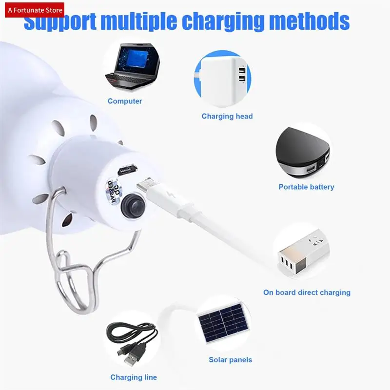 

Portable Solar Light Bulbs USB Rechargeable Emergency LED Bulbs With Remote Timer Fit For Shed Hiking Camping Tent 2 Set