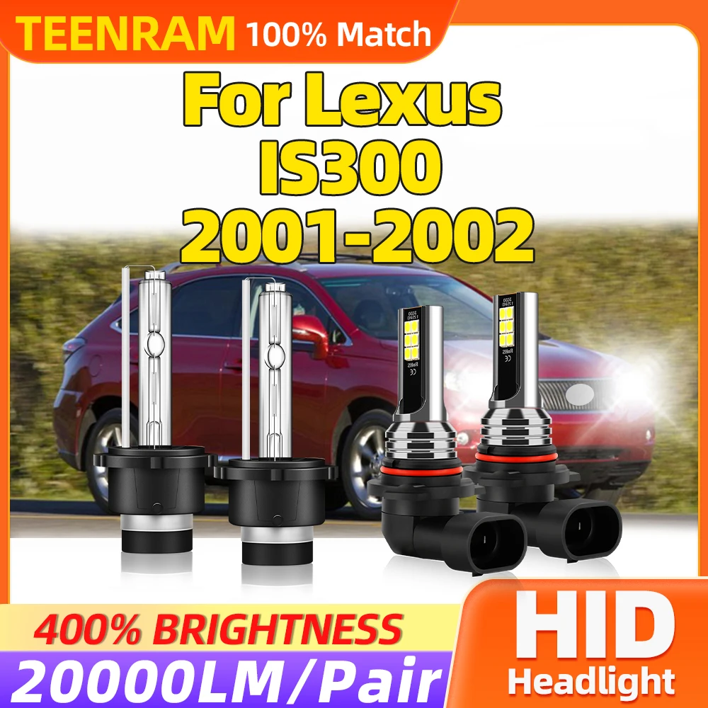 

20000LM Super Bright HID Xenon Headlights Bulbs 12V 35W Plug And Play Auto Headlamp 6000K Fog Lights For Lexus IS300 2001 2002