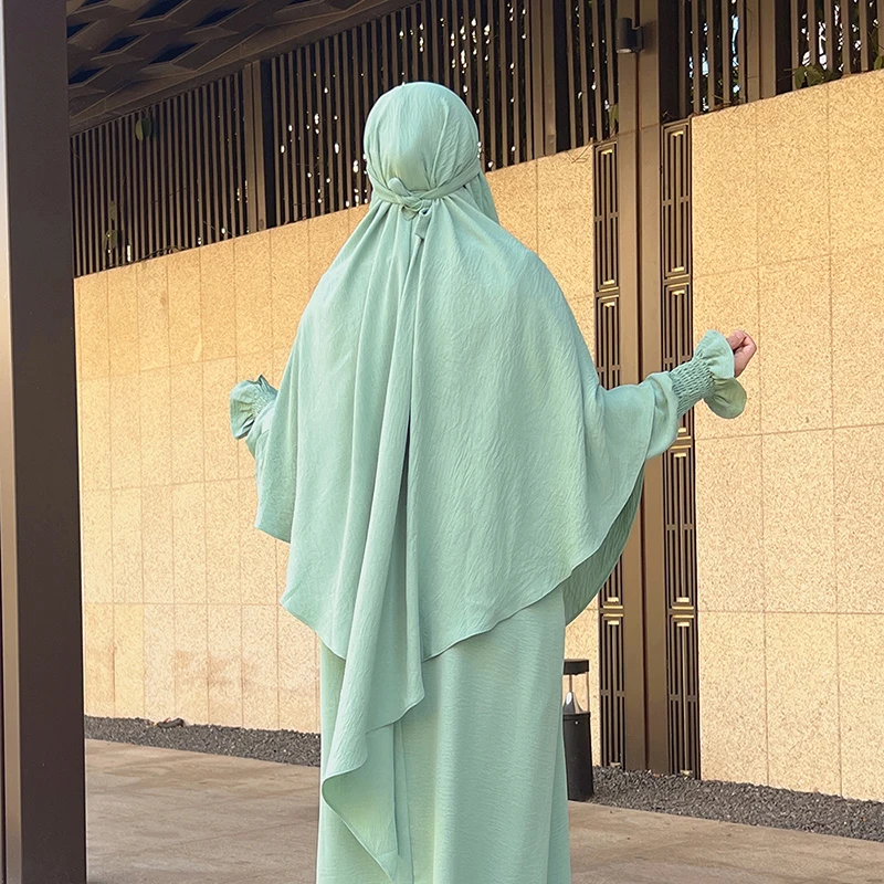 Muslim Long Khimar Jilbab Turban for Women Ramadan Wrap Overhead Prayer Scarf Abaya Islamic Dubai Saudi Modesty Niqab Headscarf