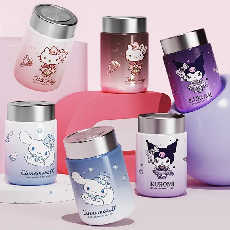 Sanrio Hello Kitty Cute Mini Small Capacity Thermos Cup Kulomi Sweet Student Pocket Gift Stainless Steel Water Cup