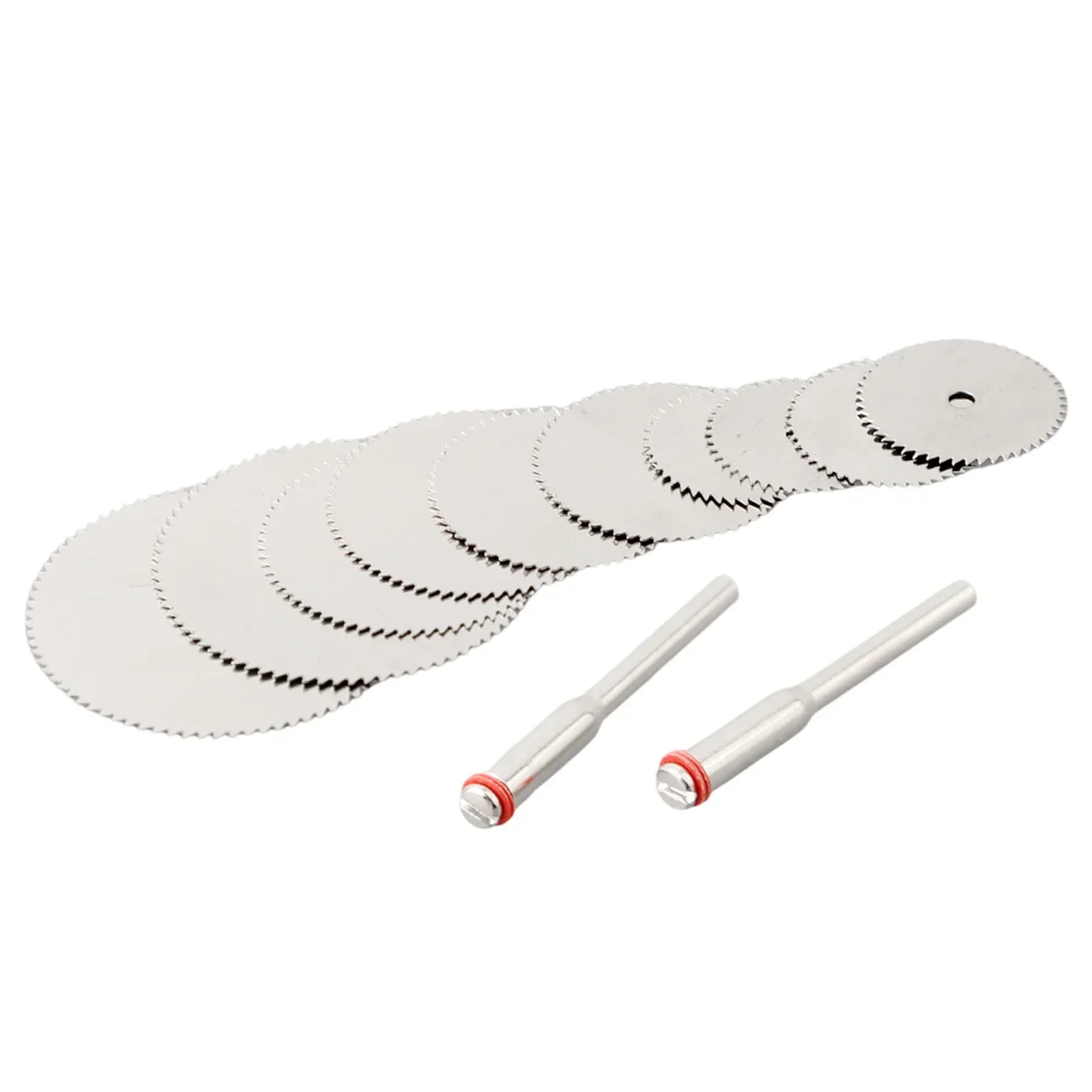 12pcs Mini Saw Blades Carbon Steel Circular Saw Disc With Mandrel Rotating Saw Cutting Discs For Wood Plastic Metal