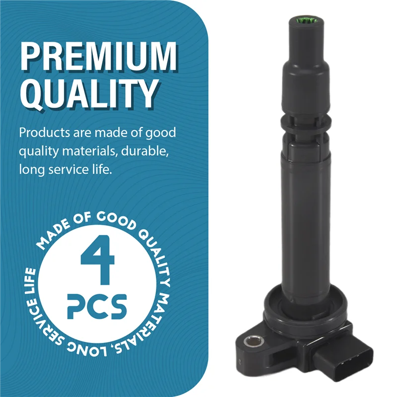 

ABXN-4PCS 90919-02237 Ignition Coils For Toyota Hilux 4Runner Hiace Tacoma Prado Regius Dyna Land Cruiser 9091902237