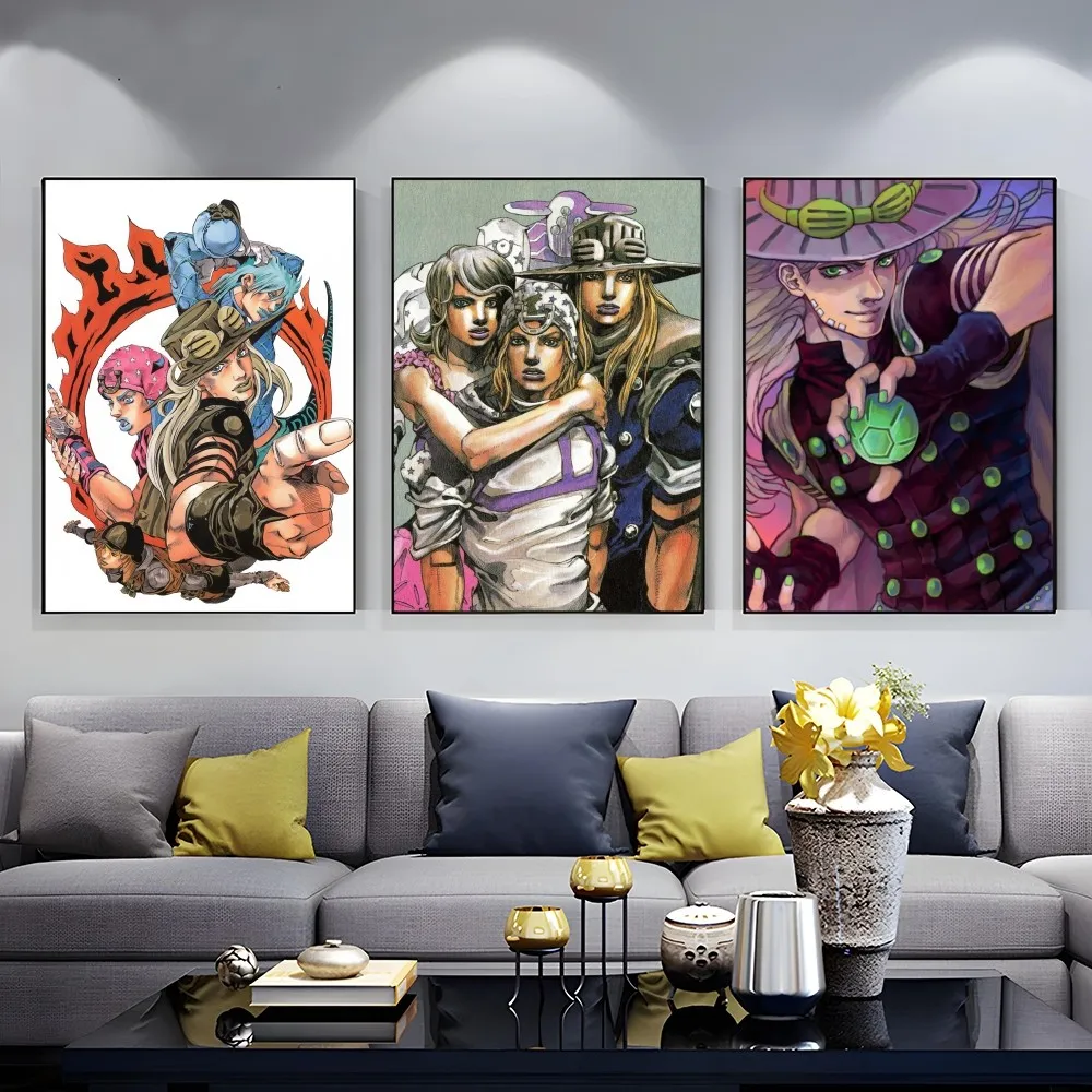 1szt Gyro Z-Zeppeli J-Jojo Steel Ball Run Samoprzylepny plakat artystyczny Wodoodporna naklejka papierowa Kawiarnia Bar Pokój Dekoracja ścienna