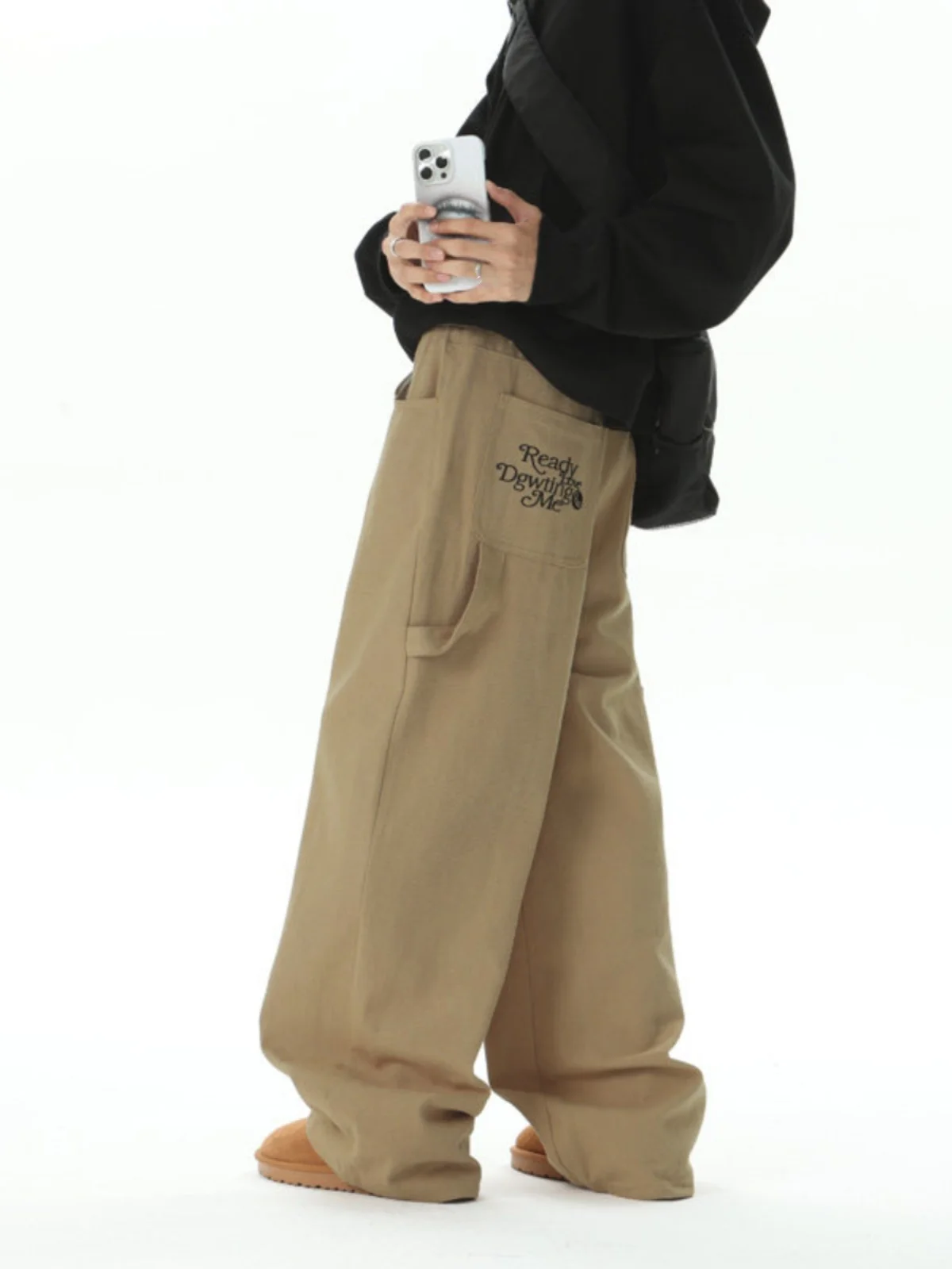 

Мужские повседневные брюки Cleanfit American Casual прямого кроя, свободные, модные, трендовые, брендовые, унисекс, длинные, 100% хлопок