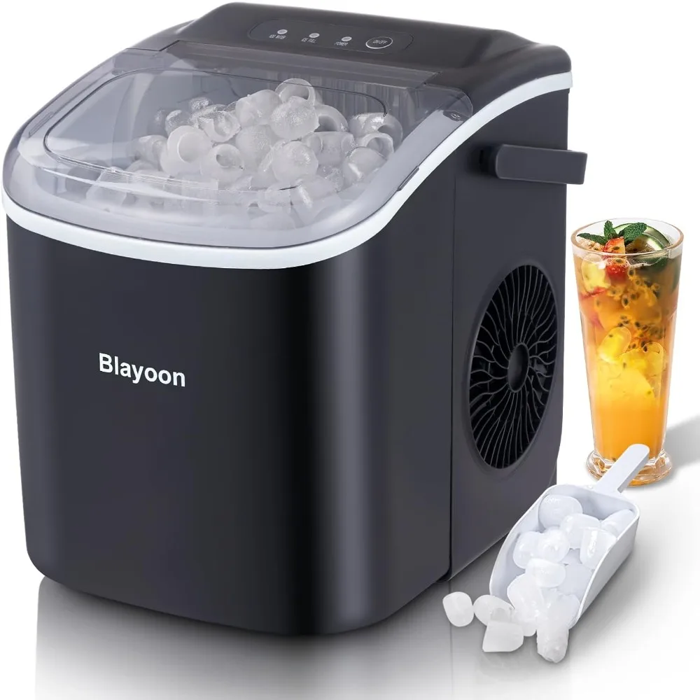

Ice Maker Countertop, Portable Machine Self-Cleaning, Portable Cube Maker with Scoop and Basket, Cube Maker
