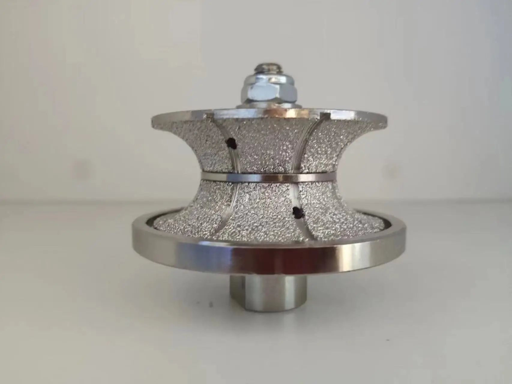 Rebolo de perfil de diamante soldado a vácuo tipo O para arenito/limacário, rebolo de fresa de perfil manual de diamante