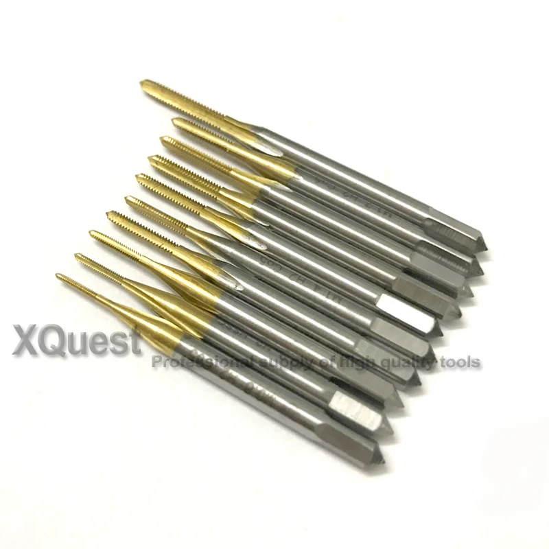 10PcsดีบุกคุณภาพสูงHss-CoขวามือเมตริกสกรูชุดM0.9 M1 M1.1 M1.2 M1.4 M1.5 m1.6 M1.7 M1.8 M2ด้ายก๊อก