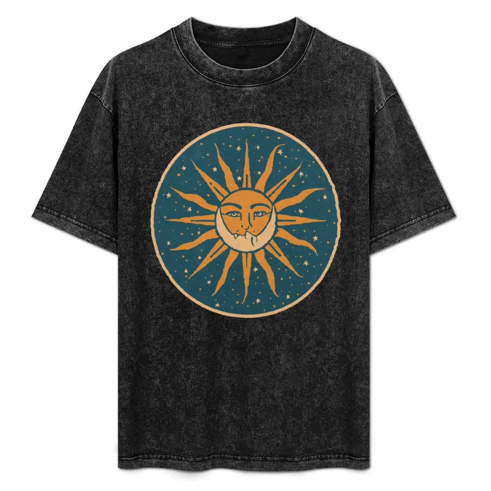 

Sun and Moon Vintage T-Shirt anime figures football t shirt shirts men