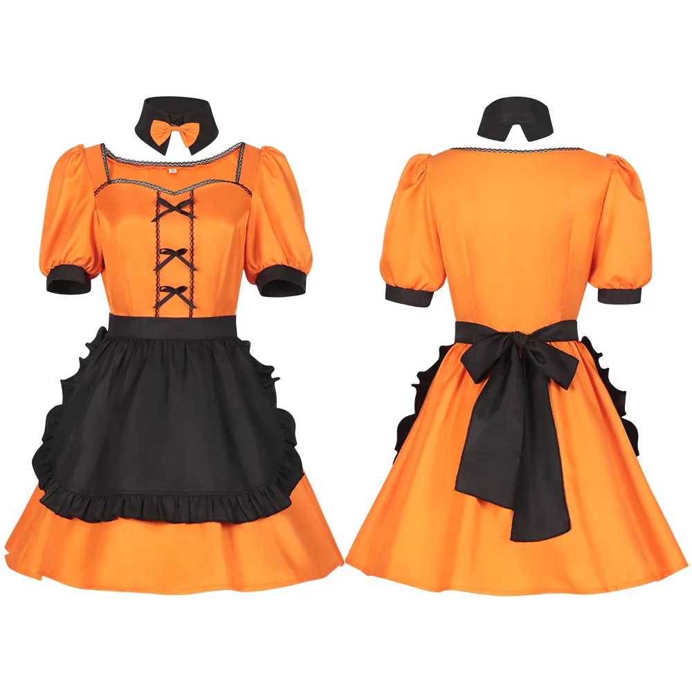 لطيف خادمة تأثيري حلي لوليتا المئزر الدانتيل فستان قصير الصيف النساء نادلة طالب المدرسة بينافور الزي للفتيات #1