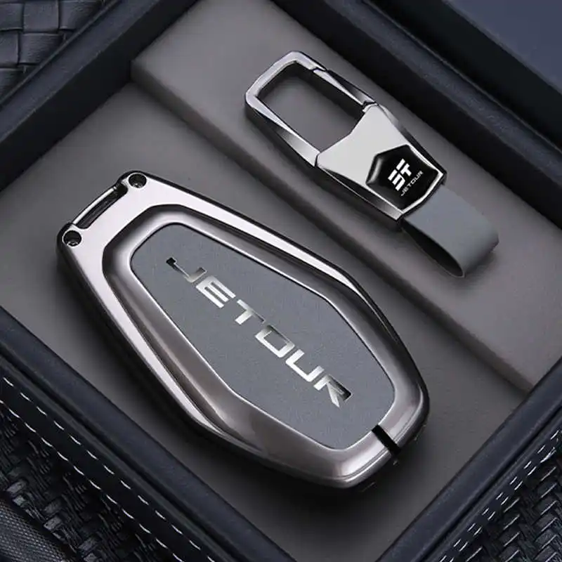 Key Case For JETOUR X70 X90 Jetour X70 Plus X70L X90 Pro Zinc Alloy Remote Key Cover Full Protection Shockproof Car Accessories