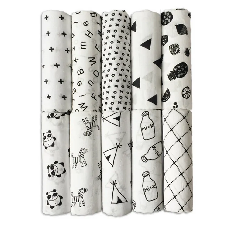 

Muslin Baby Swaddle Blanket 4 Pack 47''X 47'' Large Muslin Swaddle Best Soft Unisex for Boys or Girls Perfect for Nursery Sets