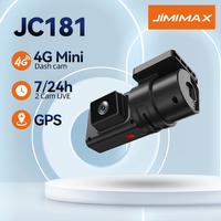 JIMIMAX JC181 Mini 4G Dual DashCam Wifi 2 Live Stream Video Front & Inside Car Camera Remote cut-off APP GPS Cloud Record