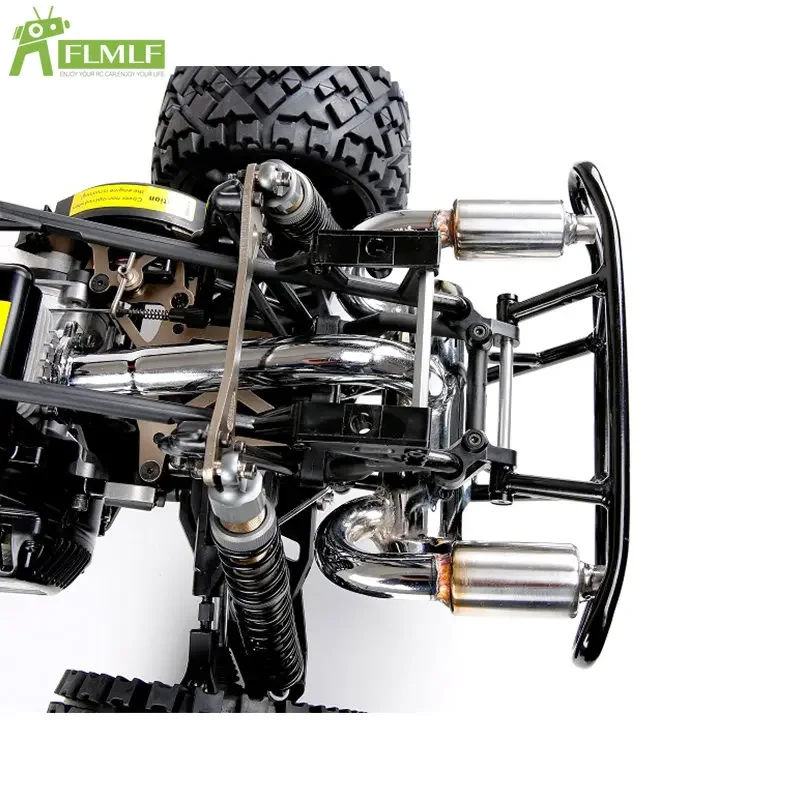 2 Hole Exhaust Pipe Silencer Power Riser or Rear Bumper Kit Fit for 1/5 HPI ROFUN BAHA ROVAN KM BAJA 5B Rc Car Toys Parts