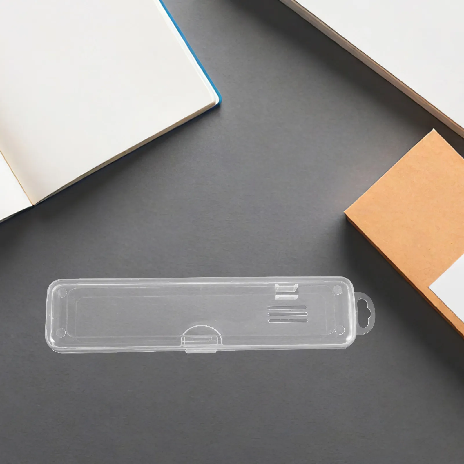 

20Pcs Tongue Scraper Travel Case Portable Compact Clear Tongue Cleaner Holder with Antislip Handle Transparent Window Multisize