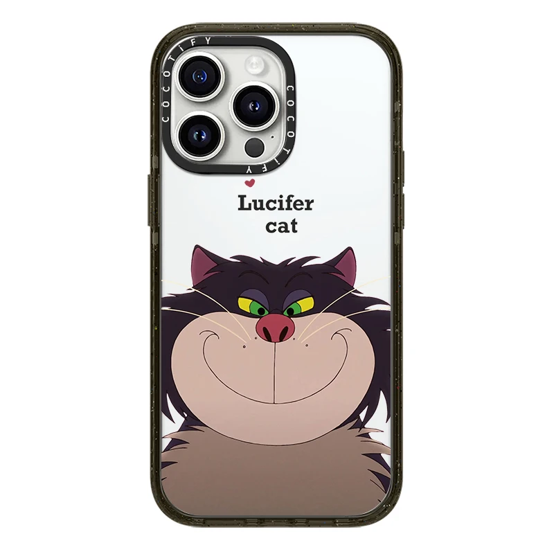 

Disney Lucifer Cat naughty Phone Case for iPhone 12 13 14 15 16 Pro Max Plus 16pro 15pro 14pro Acrylic Cover Funda