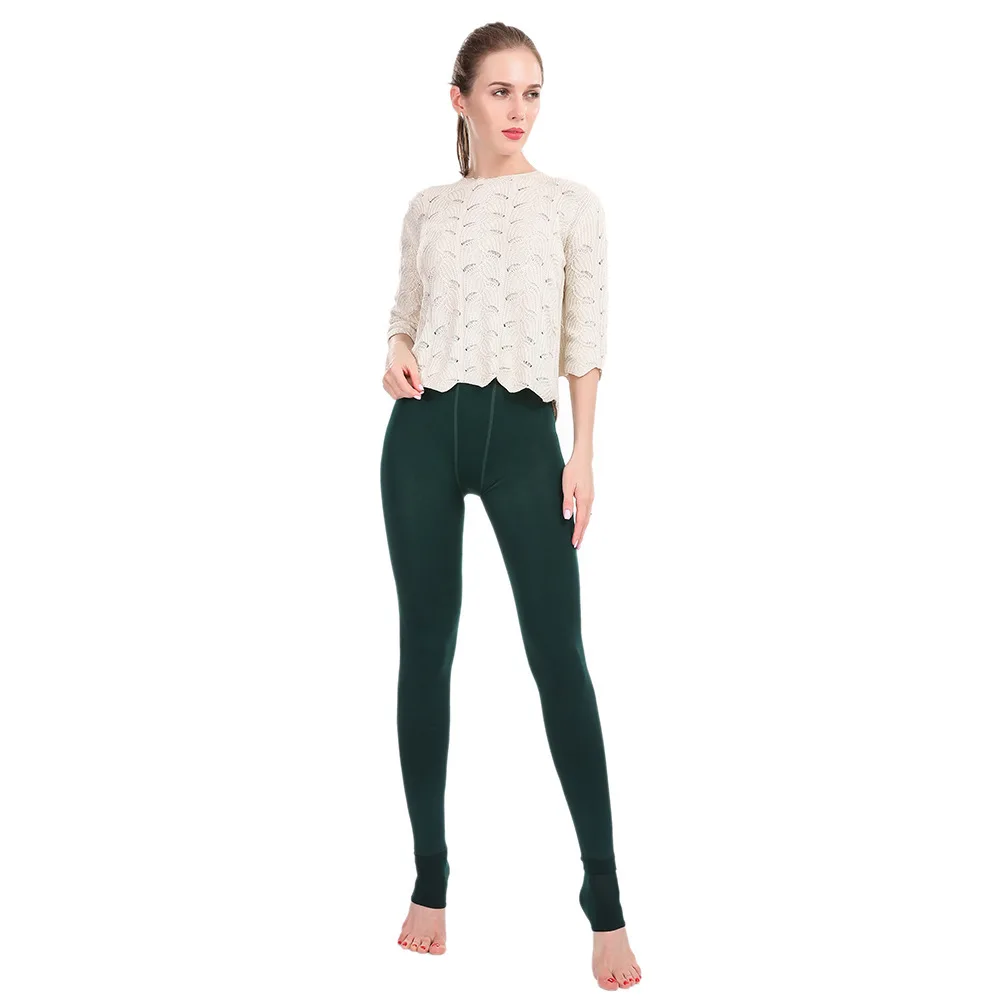 Damen-Perlen-Samt-Leggings mit Fleecefutter, dicke warme einteilige Thermohose für Herbst und Winter, dehnbare Damen-Unterhose. – Detail 24