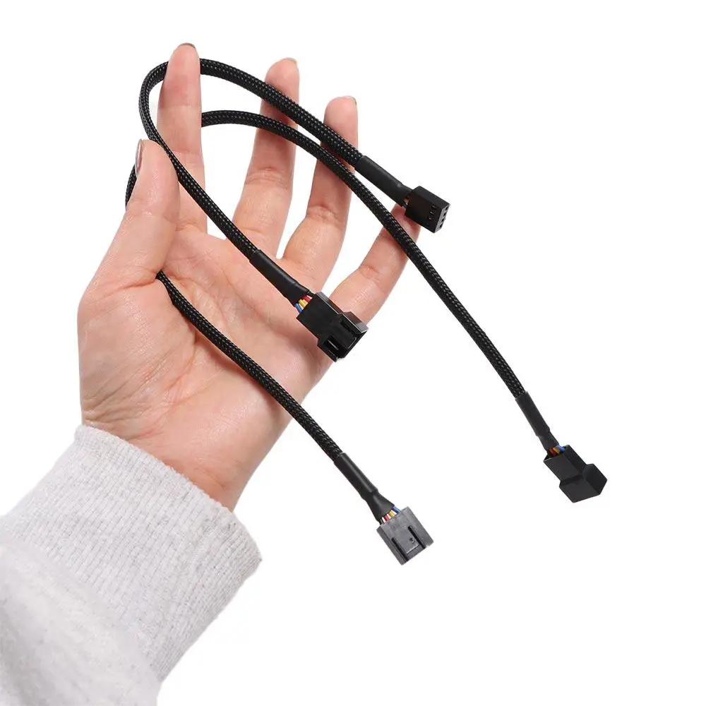 Kabel Adaptor Kipas Belakang 4P, Kabel 3 Pin untuk Kipas Komputer, Kabel Ekstensi PWM, Kabel Daya 4 PIN, Kabel Ekstensi Kipas