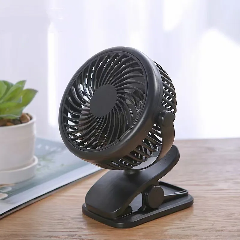 6 Inch Clip on Fan, 3 Speeds Small Fan with Strong Airflow, Clip & Desk Fan USB Plug in with Sturdy Clamp - Ultra Quiet