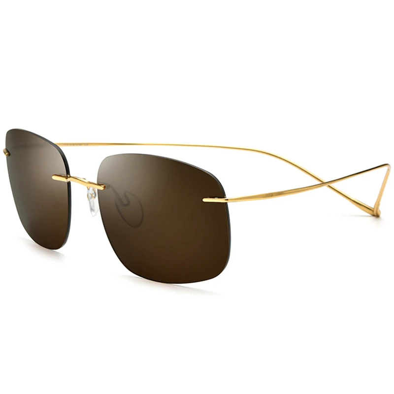 

Men's Ultra-Light Pure Titanium Polarized Sunglasses Square Frame Anti-UV Blue Light Blocking Prescription Eyewear