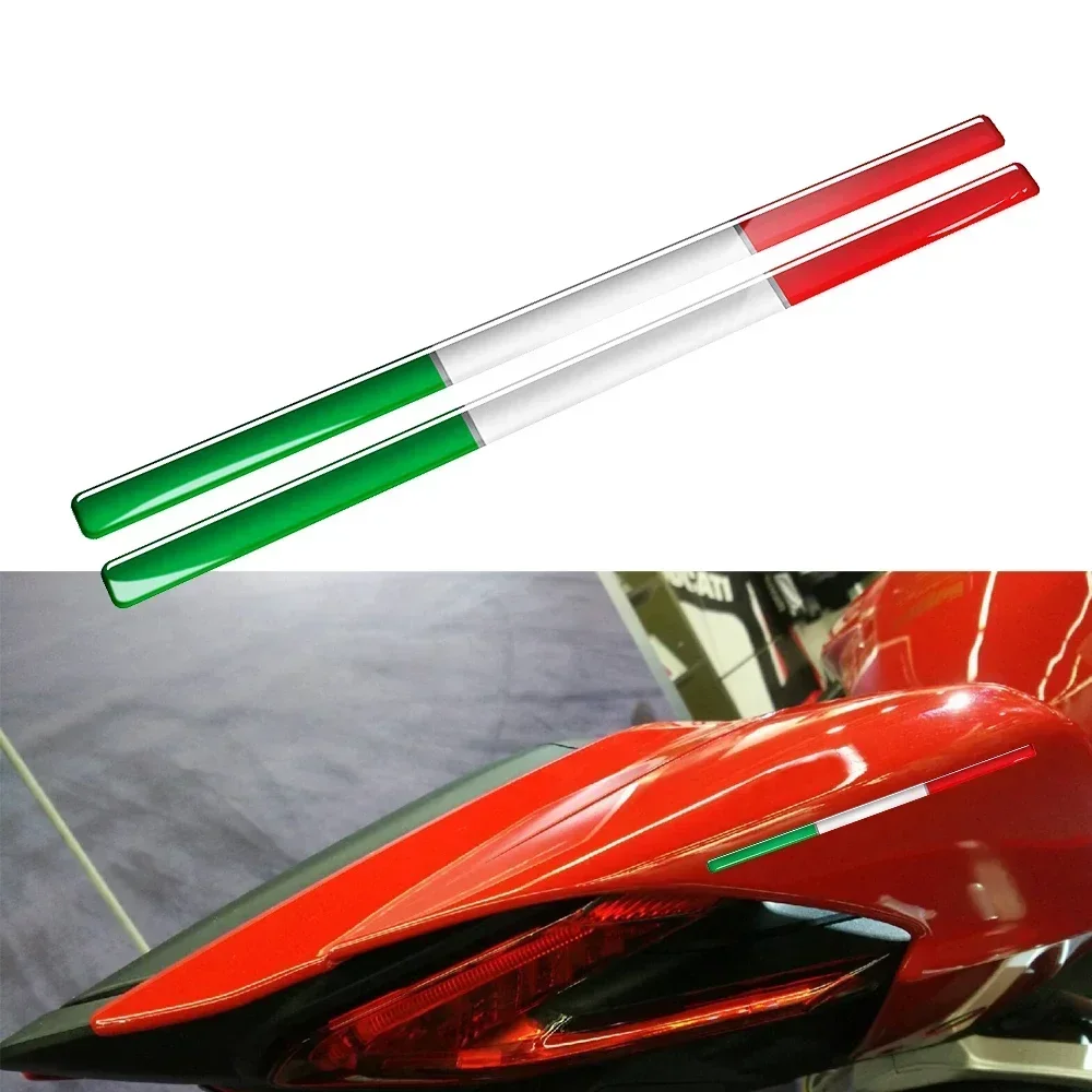 Italy Flag Motorcycle Sticker Badge Emblem Decoration for Ducati Monster Panigale Aprilia Kawasaki Motorbike