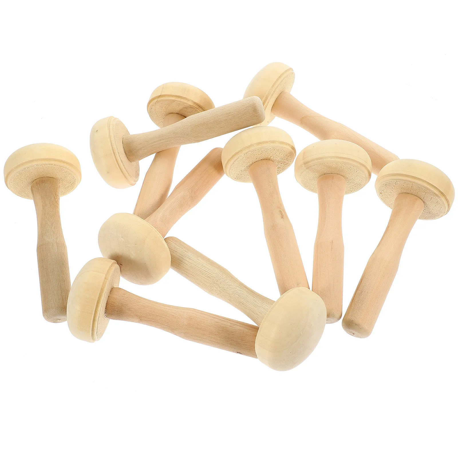 10Pcs Wooden Roller for Printmaking Ink Rubbing Tool Smooth Flat Surface Even Pressure Craft Drawing Scrapbooking DIY Art