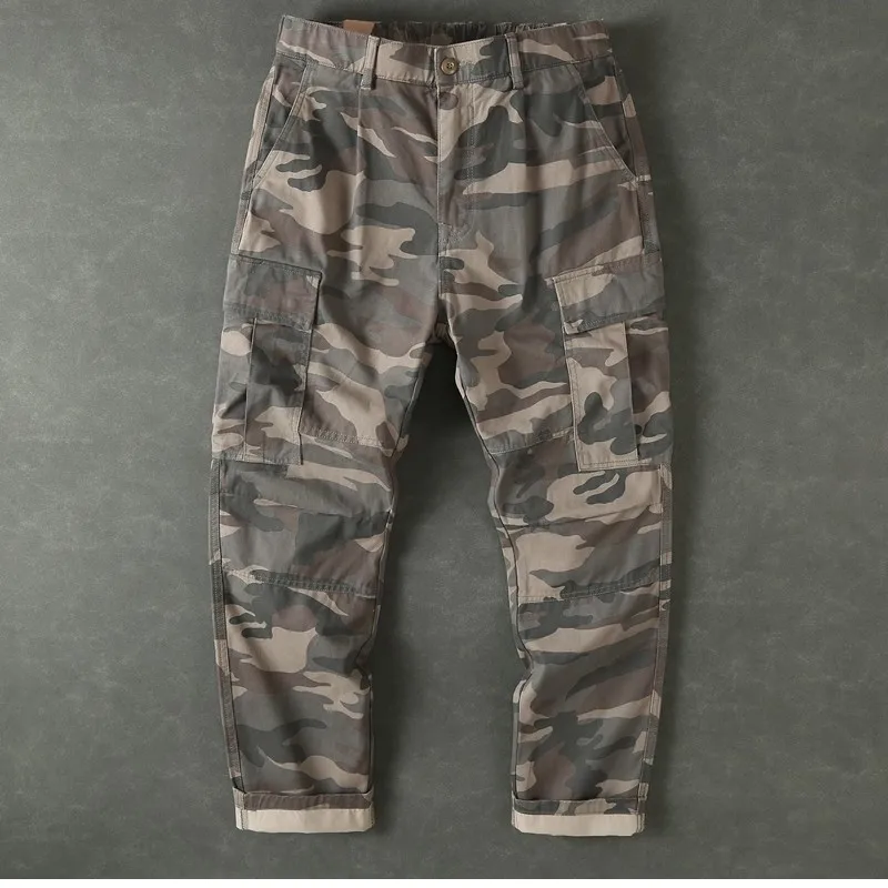 

Мужские рабочие брюки свободного кроя, прямые, износостойкие, для активного отдыха, камуфляжные, весна-осень, длинные, для защиты труда