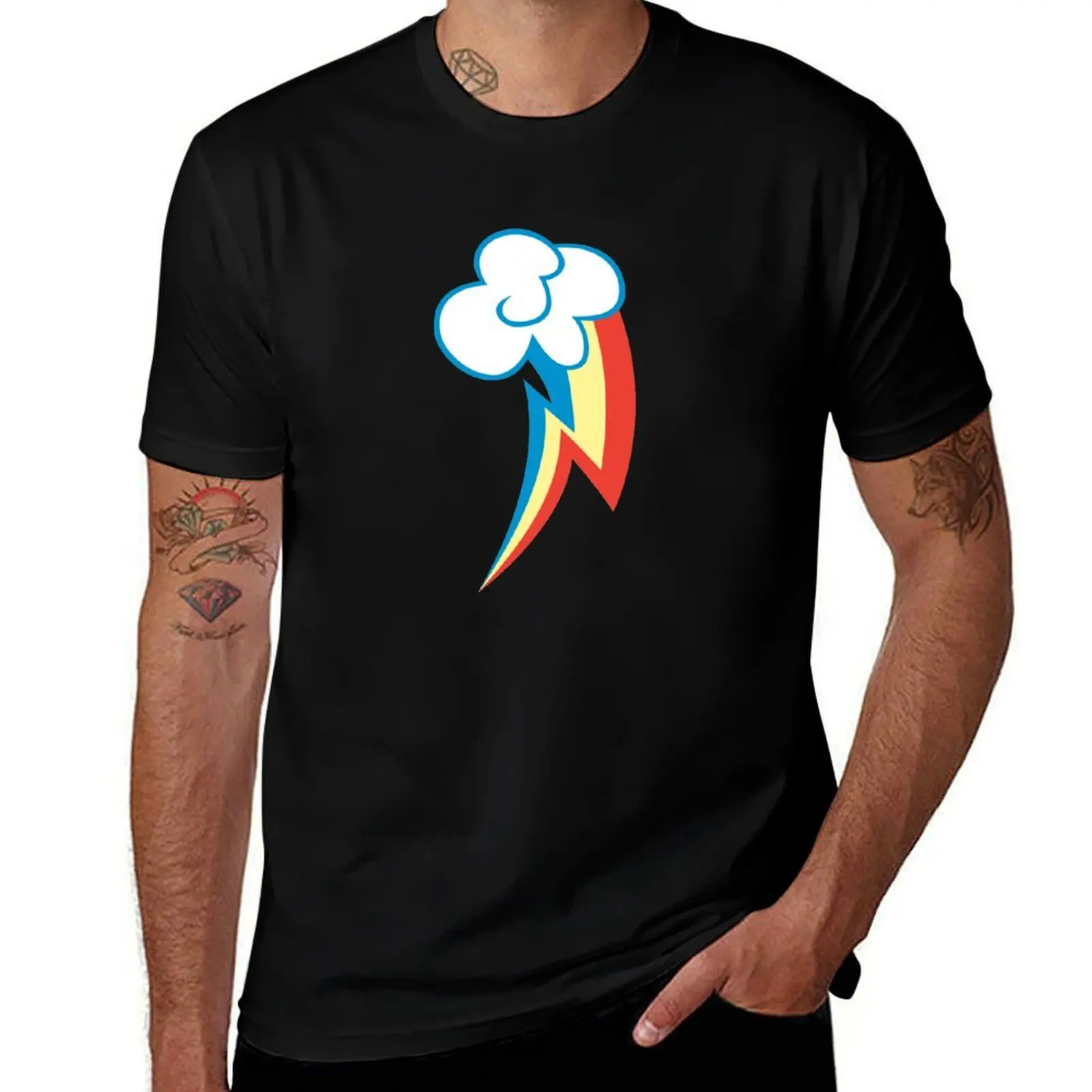 Rainbow Dash Cutie Mark T-Shirt summer tops plus sizes Clothing cotton man t-shirts black t shirts for men