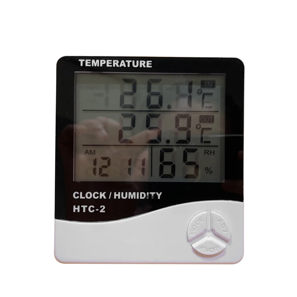 

Temperature Humidity Alarm Clock Multifunctional Thermometer Hygrometer Desktop Head -Free Use