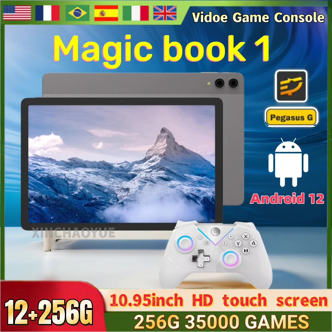 

NEW Original Tablet Magic Book Pad Retro Handheld Game 10 Inch HD Android12 Video Player Console Bluetooth 12G+256G PSP PS2 Game