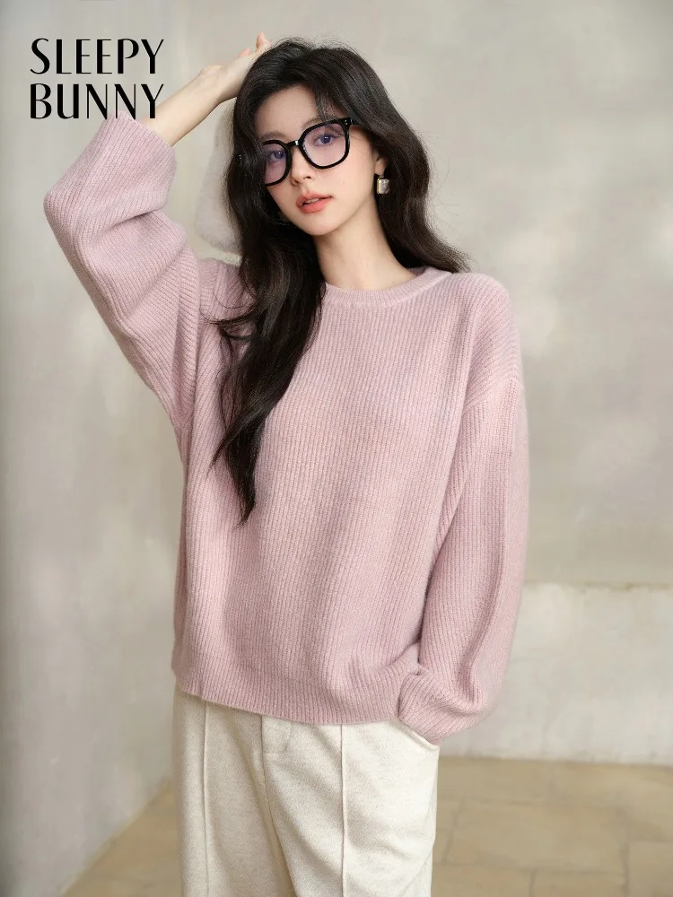

Winter Women Christmas Sweaters Lady Relaxed Fit Round Neck Jumper Warm Casual Pullover Outfit Lazy Style Daily Wear Essential
